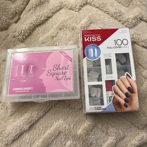 KISS Short Square Nail Tips - Clear